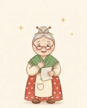 Babcia Chudzinki czyta list